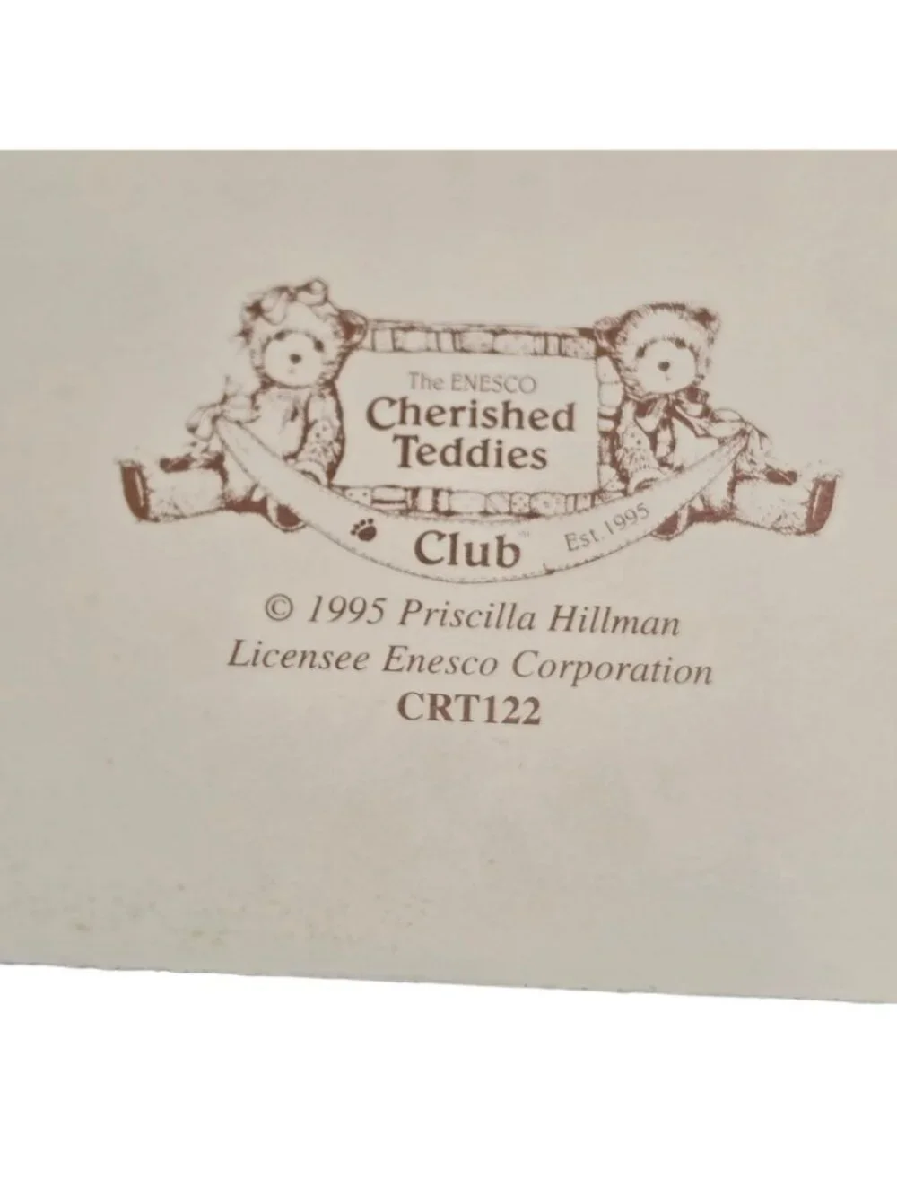 Cherished Teddies Club Town Plaques Set Of 4 Enesco 1994-1997 Vintage Decor